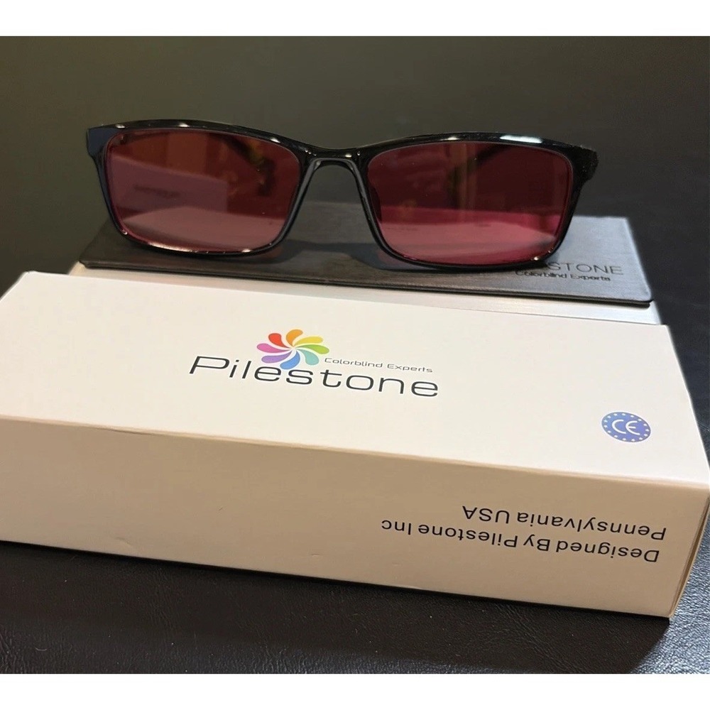 Pilestone Color Blind Glasses GM-2 Lens D Non-Prescription Red Lenses NEW Protan